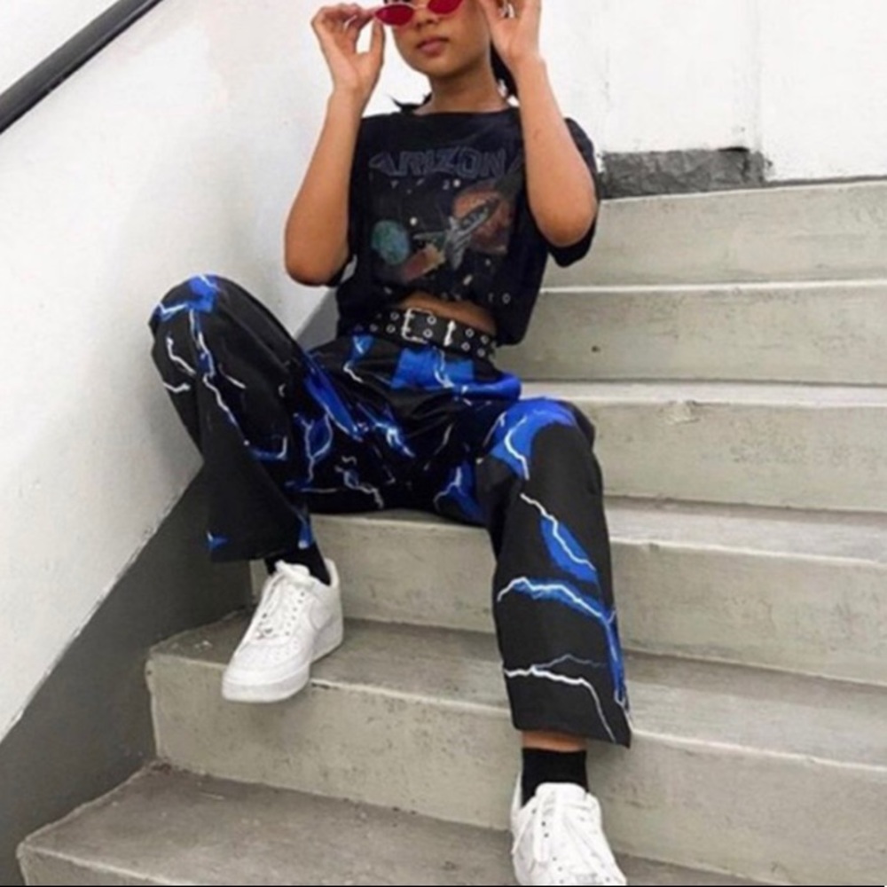 Electric Blue High Waisted Pants